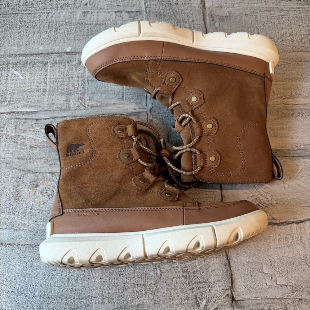 Sorel Cream Faux Fur Boots